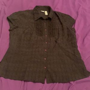 Emma James woman button down short sleeve blouse size 22W